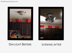 Kitchen Light Before & After